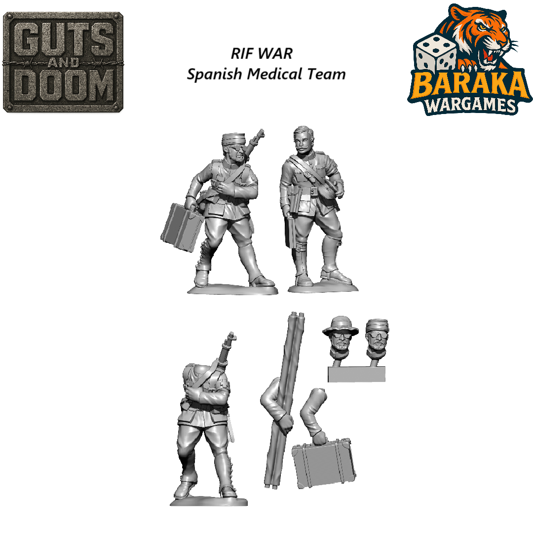 Rif War Spanish Medical Teams by Baraka Wargames and Miniatures