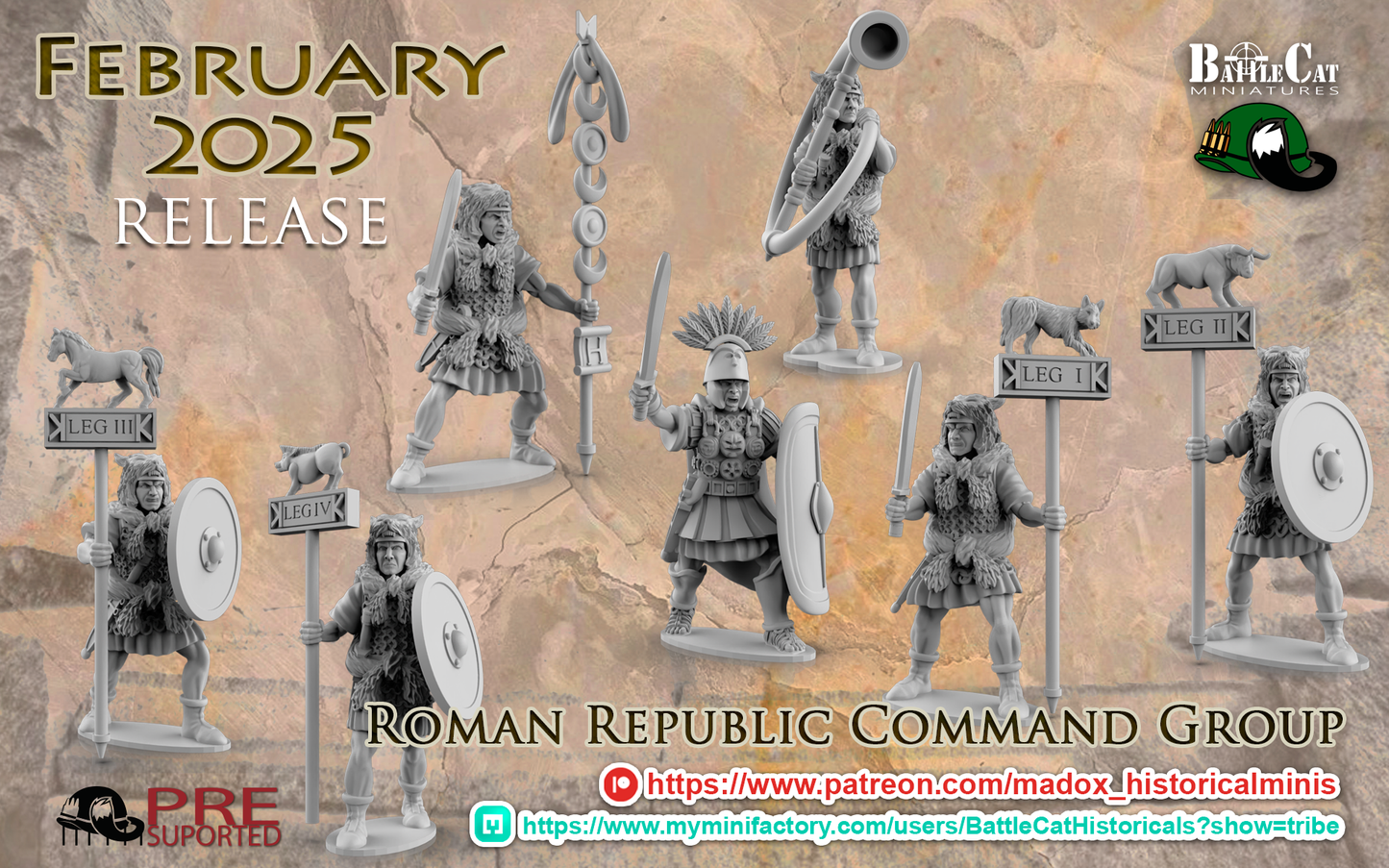 Roman Republic Command Group by BattleCat Miniatures