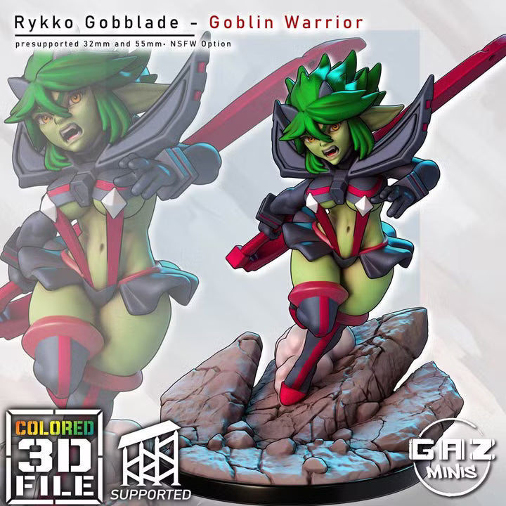 Rykko Gobblade – Goblin Warrior by Gaz Minis