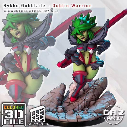 Rykko Gobblade – Goblin Warrior by Gaz Minis