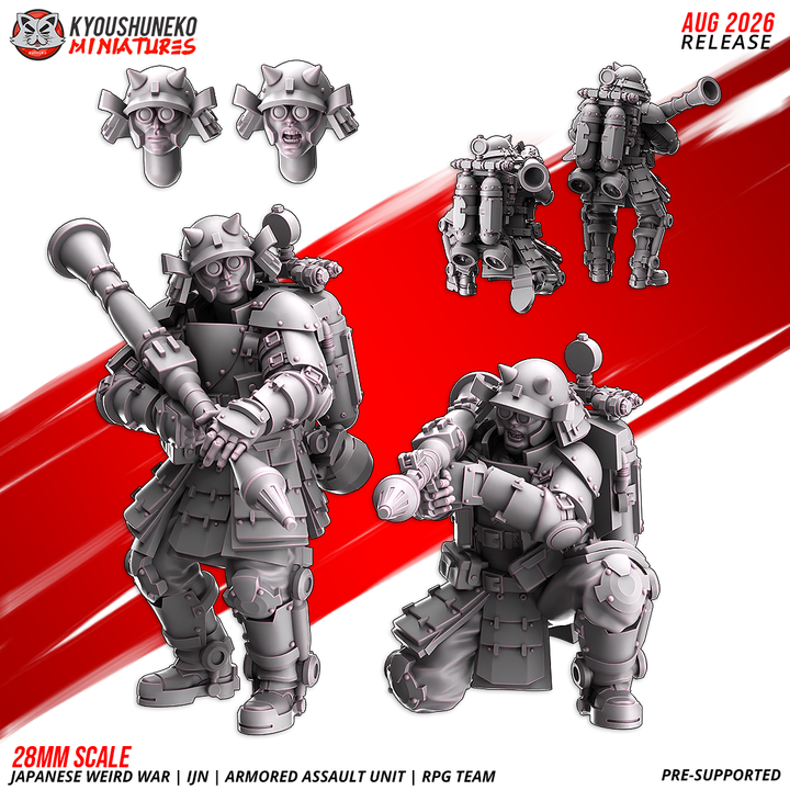 Armored assault Unit RPG Team by Kyoushuneko Miniatures