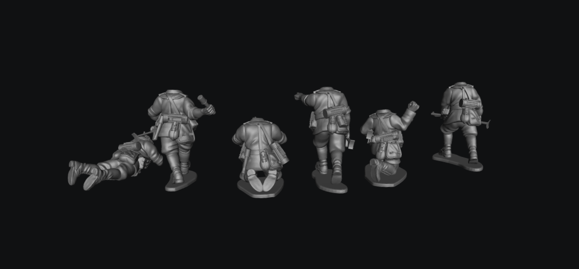 Afrika Korps Head Swap Option SMGs by W3 Wargaming