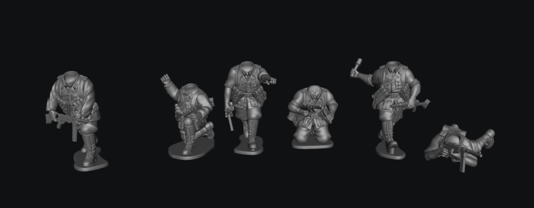 Afrika Korps Head Swap Option SMGs by W3 Wargaming