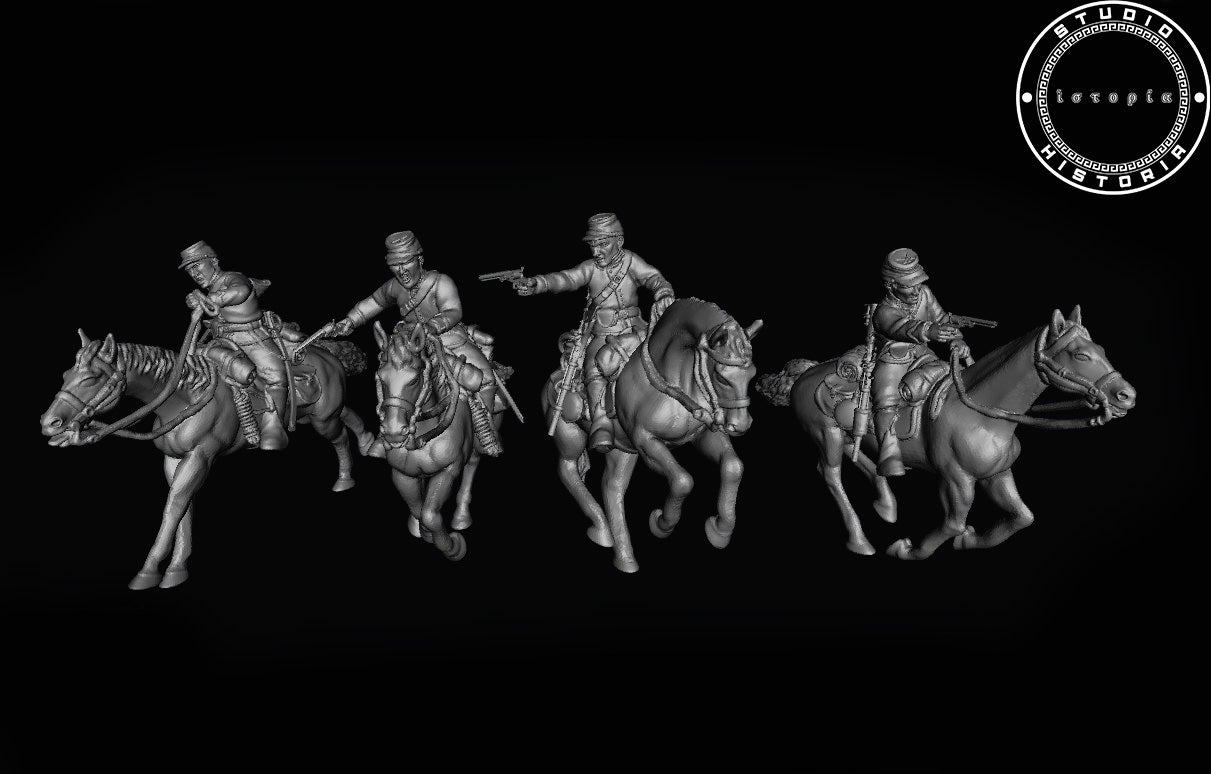 Union cavalry unit with pistols.