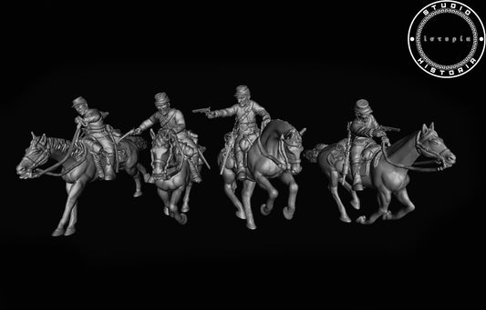 Union cavalry unit with pistols.