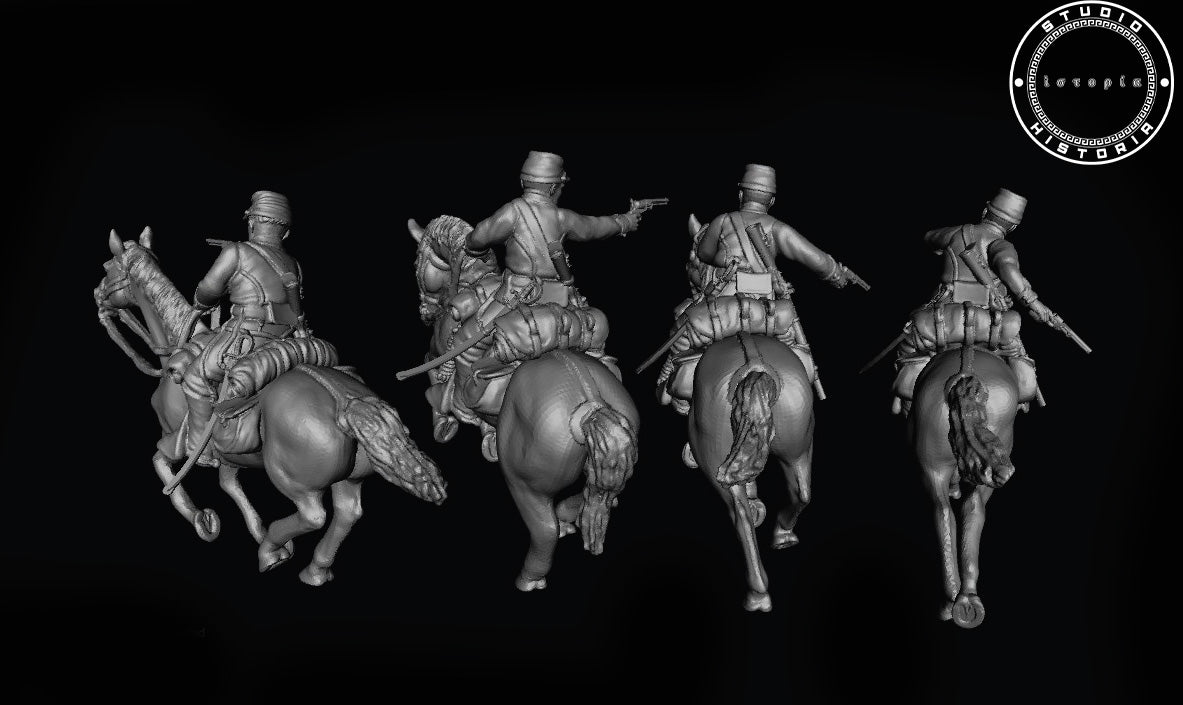 Union cavalry unit with pistols.