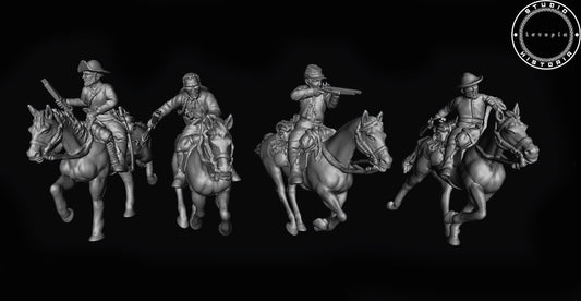 Confederate cavalry unit with shotguns