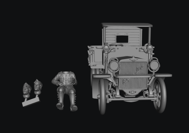 Rif War/SCW Spanish HISPANO SUIZA 30/40 C.V. TRUCK and Driver by Baraka Wargames and Miniatures