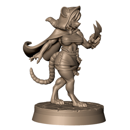 Ratfolk Lady A by Menagerie Miniature