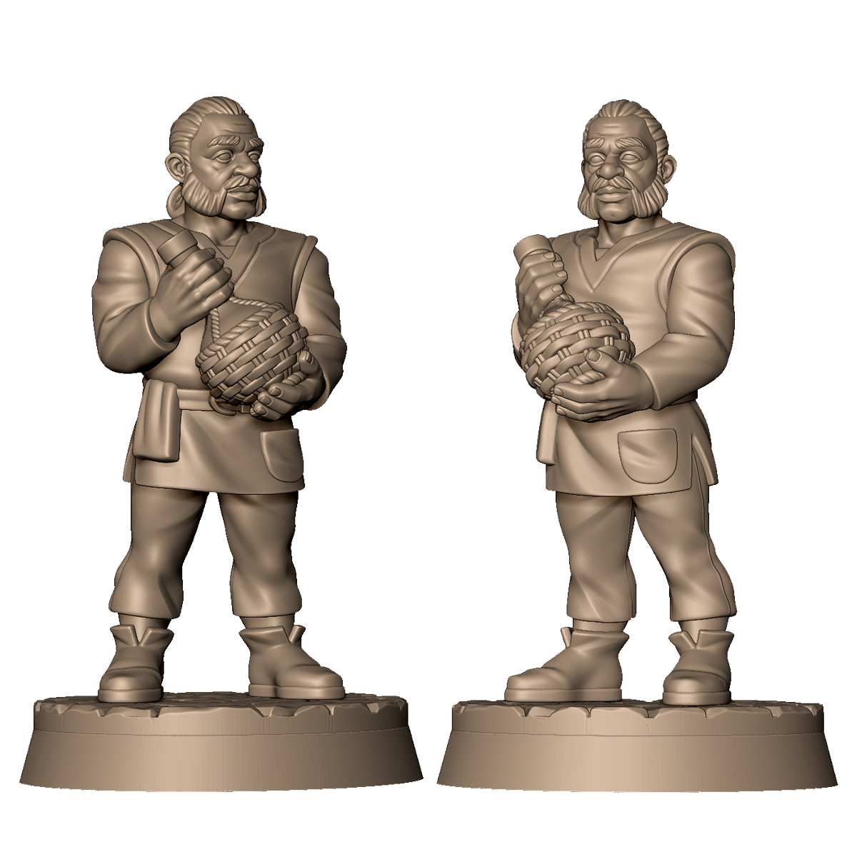 Dwarven Priestess's Male Slave by Menagerie Miniature