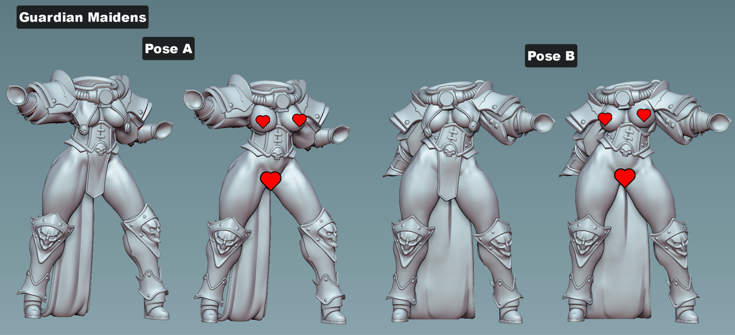 Guardian Maidens - Siblings of Combat by Gaz Minis