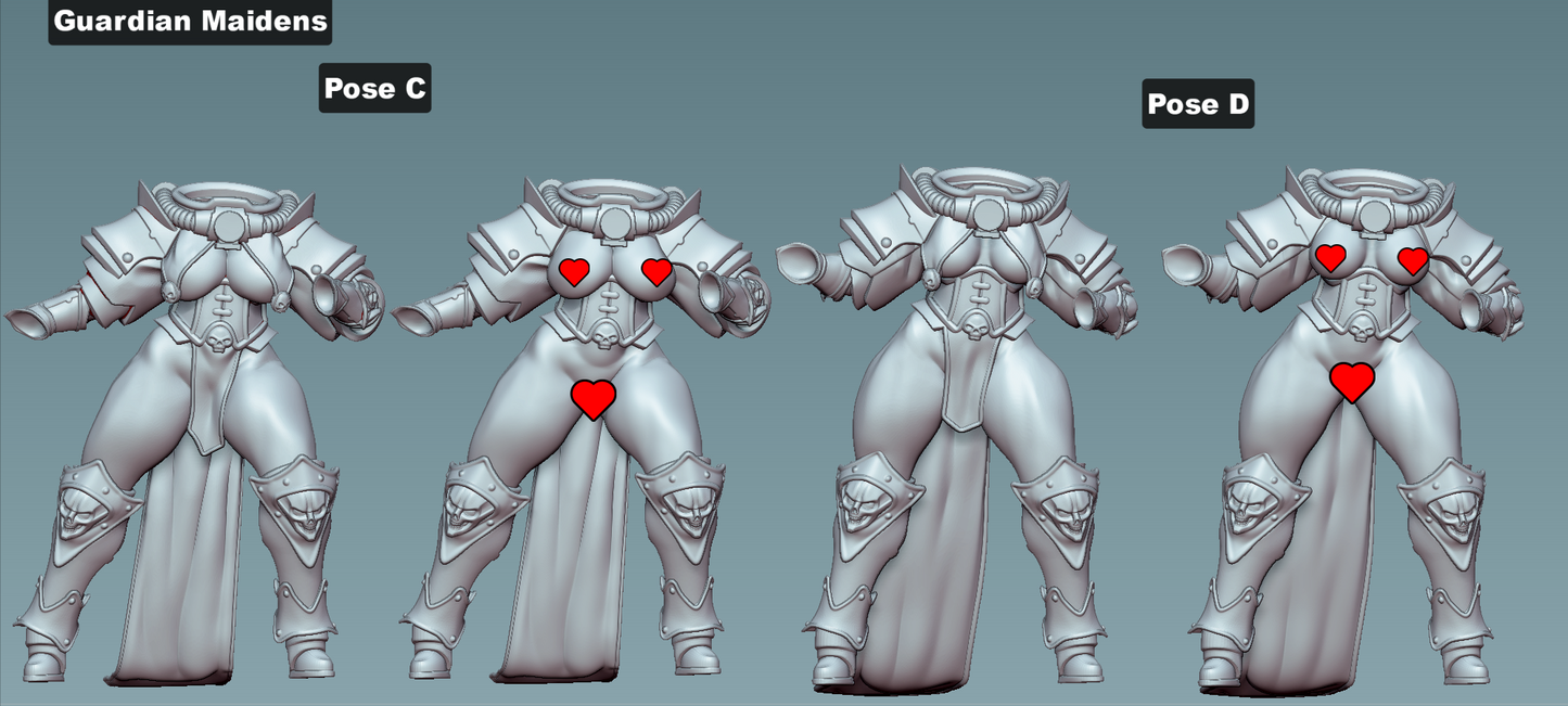 Guardian Maidens - Siblings of Combat by Gaz Minis