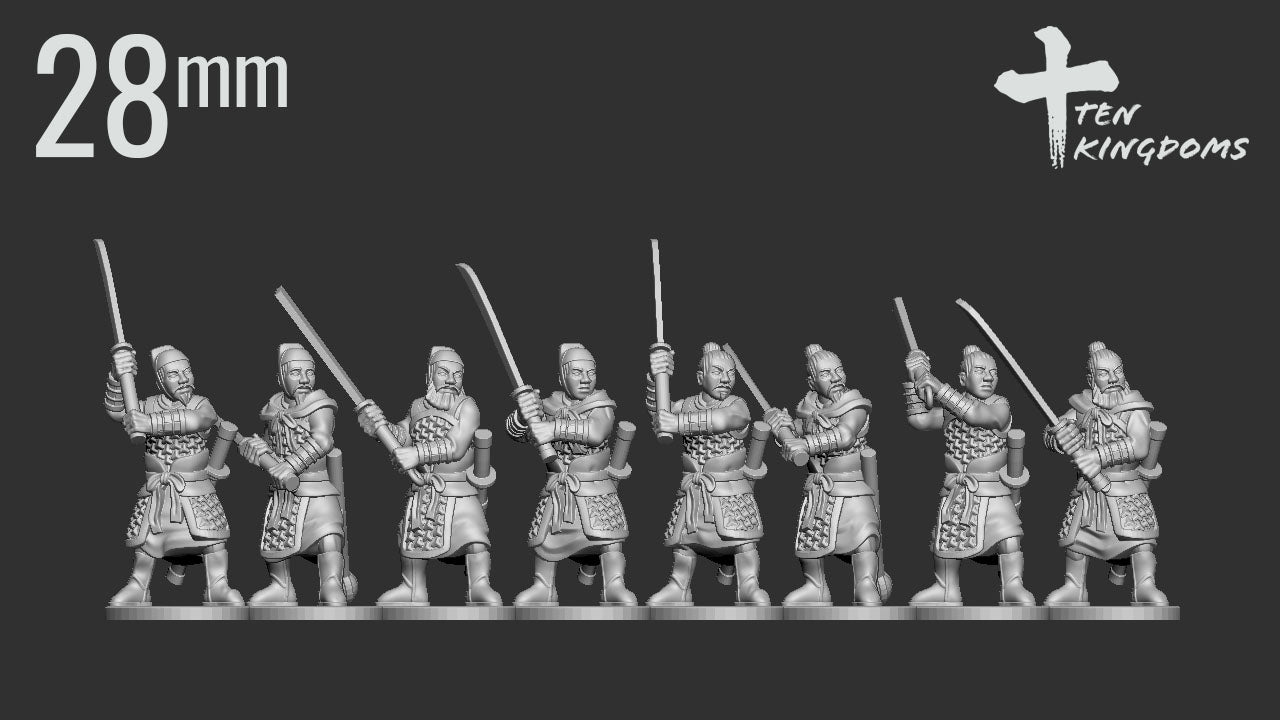 Song Dynasty Armored Swordsmen by Ten Kingdoms Miniatures
