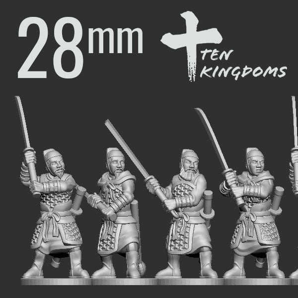Song Dynasty Armored Swordsmen by Ten Kingdoms Miniatures