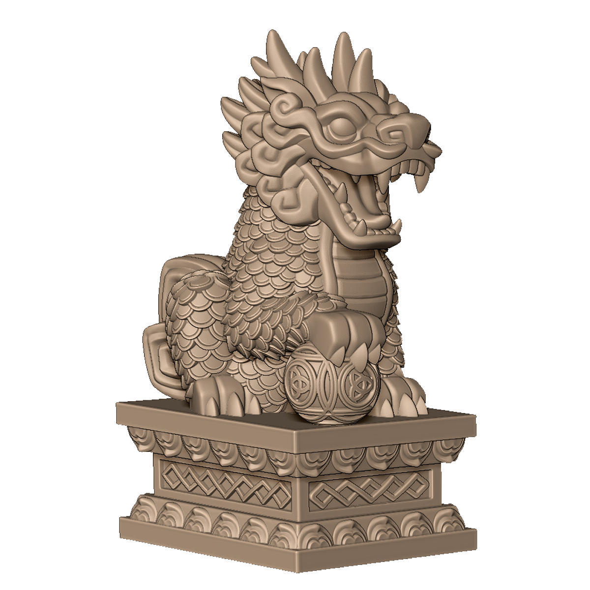 Stone Kirin by Menagerie Miniature