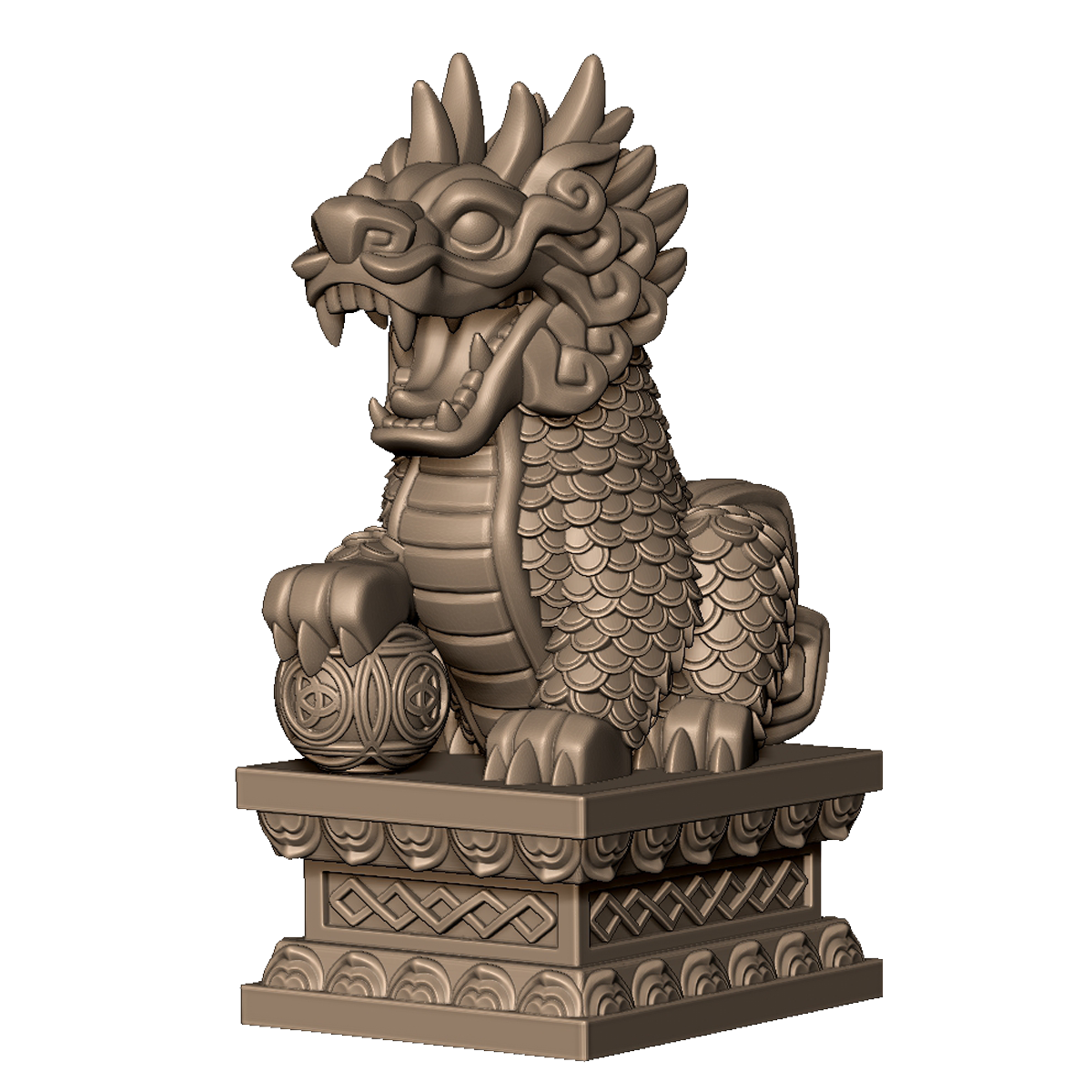 Stone Kirin by Menagerie Miniature