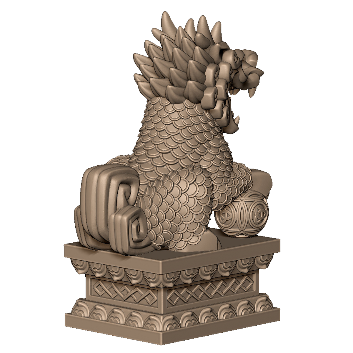 Stone Kirin by Menagerie Miniature