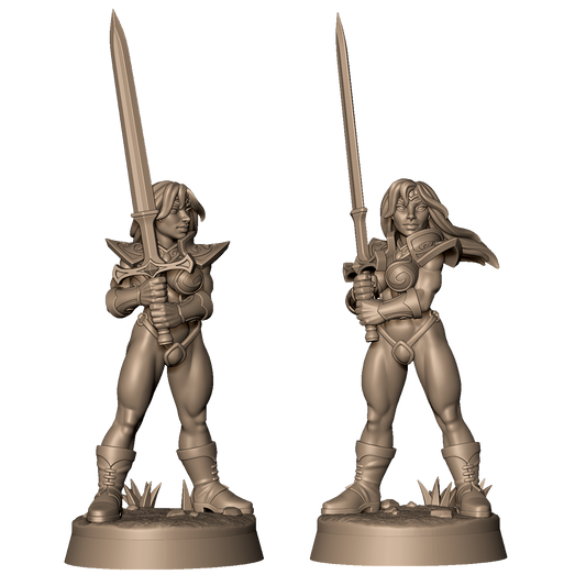 Sword Maiden A by Menagerie Miniature