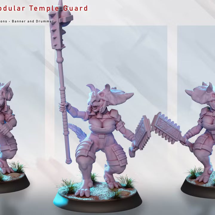 Lizard Woman - Modular Temple Guard by Gaz Minis