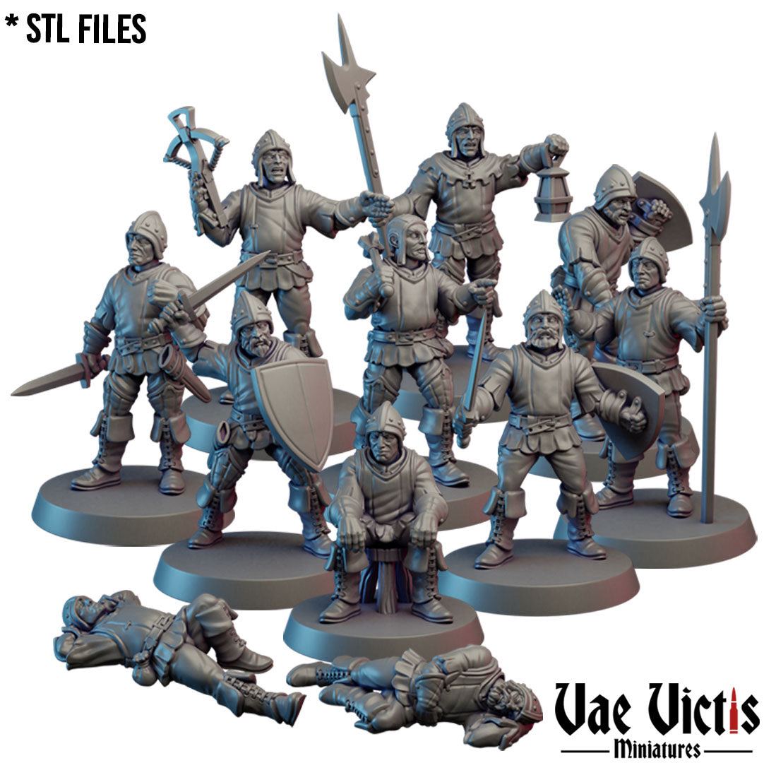 Human Village Guards Unit by Vae Victis Miniatures