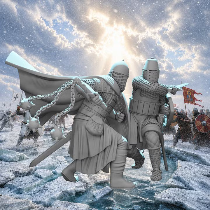 Knight vs Medieval Rus - Wargaming diorama