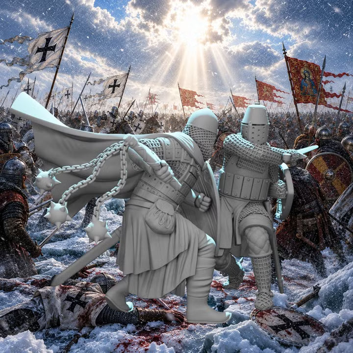 Knight vs Medieval Rus - Wargaming diorama