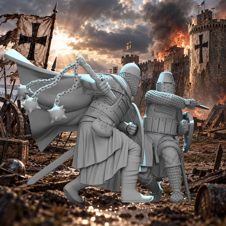 Knight vs Medieval Rus - Wargaming diorama