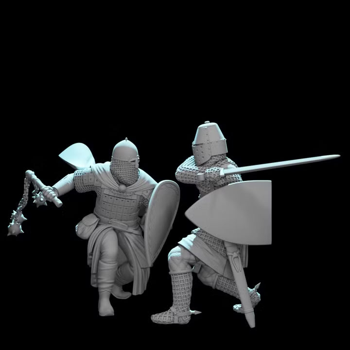Knight vs Medieval Rus - Wargaming diorama