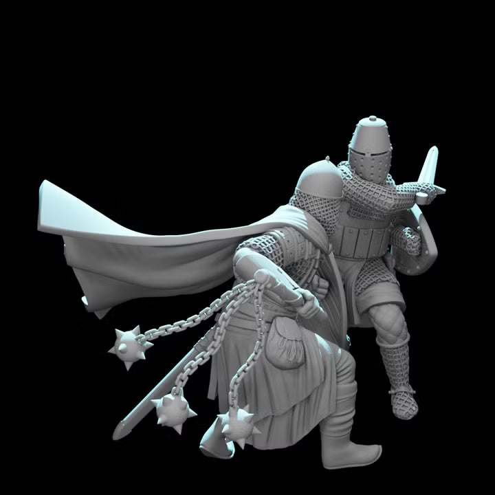 Knight vs Medieval Rus - Wargaming diorama