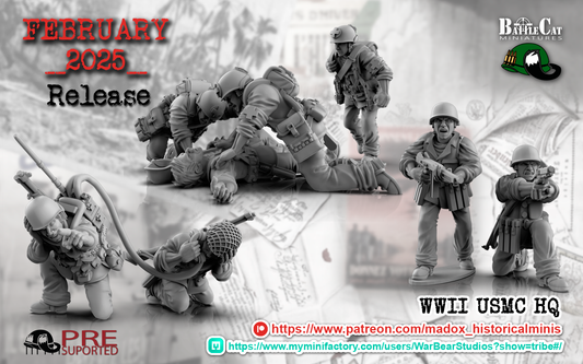 WWII USMC HQ by BattleCat Miniatures