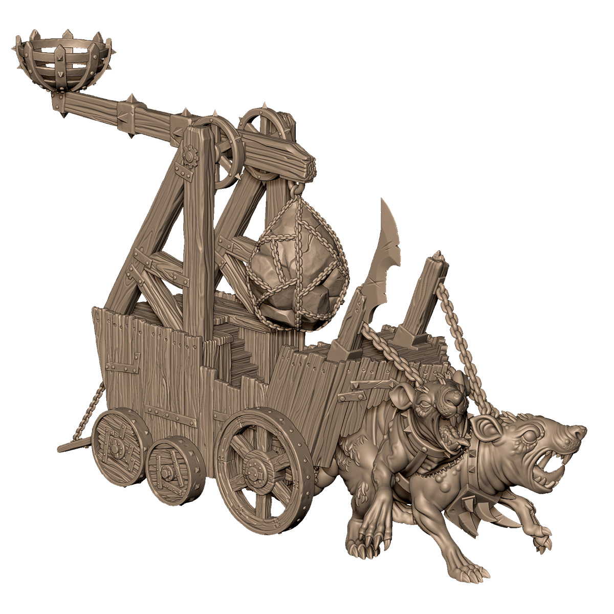 Ratfolk War Wagon by Menagerie Miniature