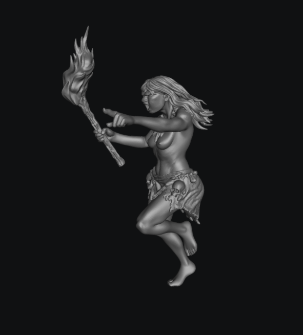 Woman Running With Fire by Ikarus Forge