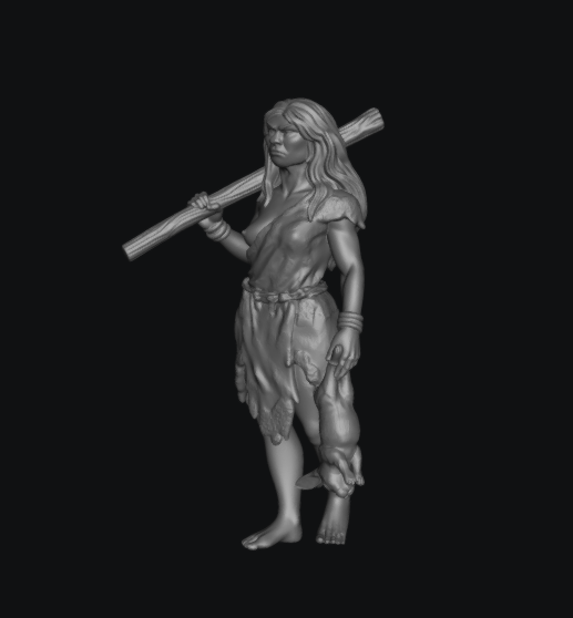 Woman with Rabit by Ikarus Forge