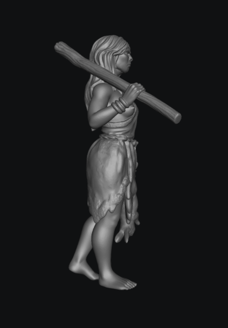 Woman with Rabit by Ikarus Forge