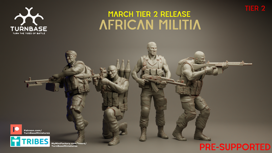 Wargames - African Militia by TurnBase Miniatures