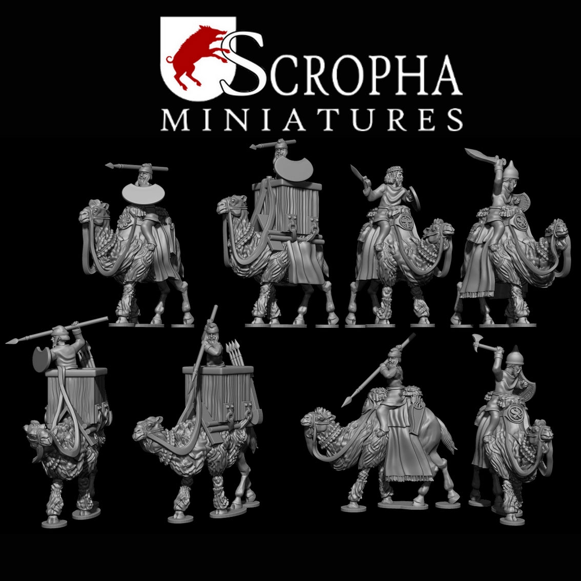 Persian Camel Riders by Scropha Miniatures