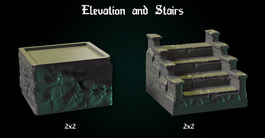 Elevation and Stairs Set by DDF Miniatures and Models