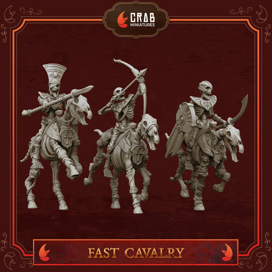 Skeletal Fast Cavalry by Crab Miniatures
