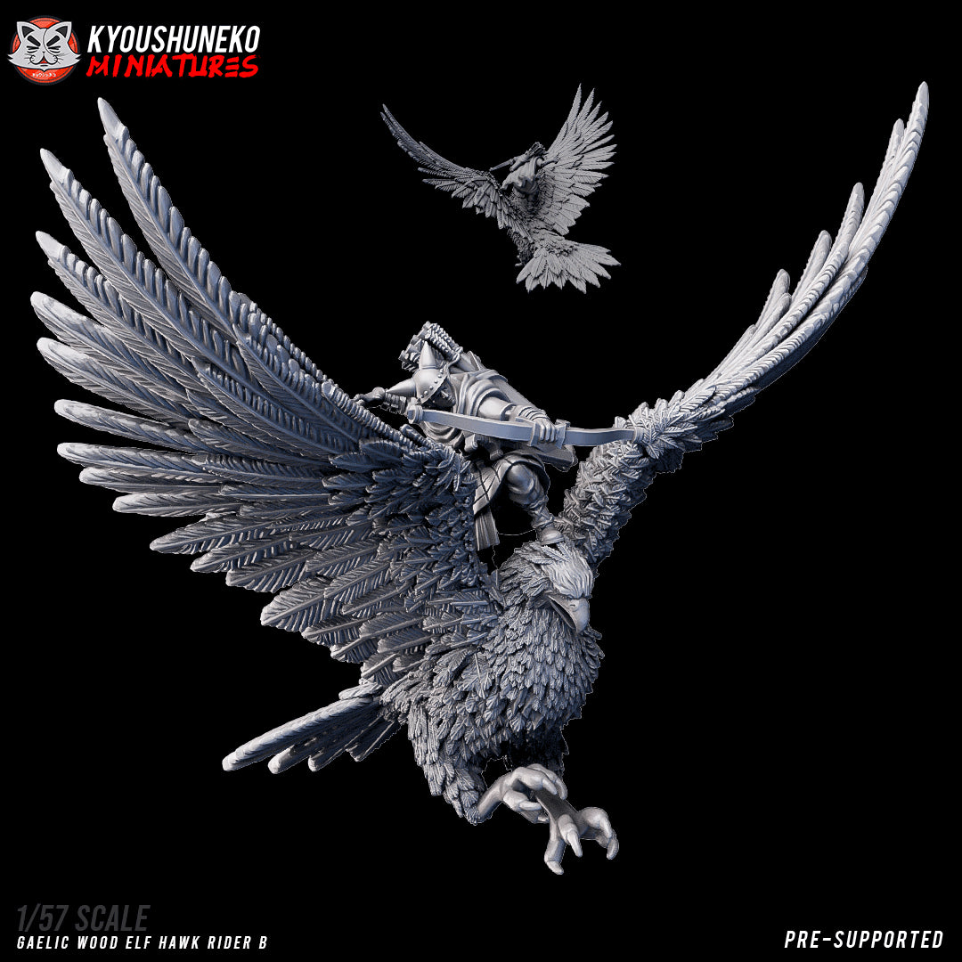Gaelic Wood Hawk Riders by Kyoushuneko Miniatures