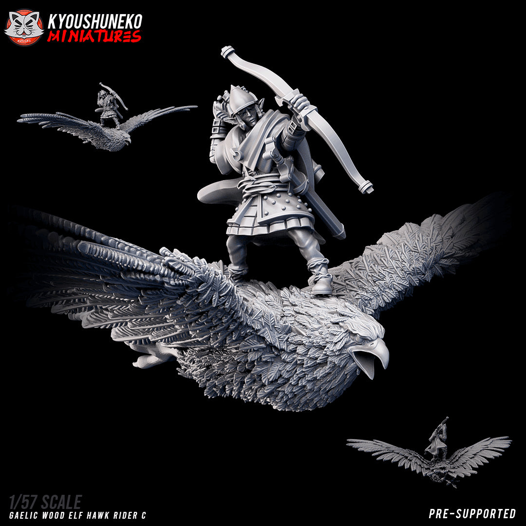 Gaelic Wood Hawk Riders by Kyoushuneko Miniatures