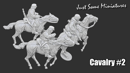 Late War German Cavalry with Machinegun by Just Some Miniatures