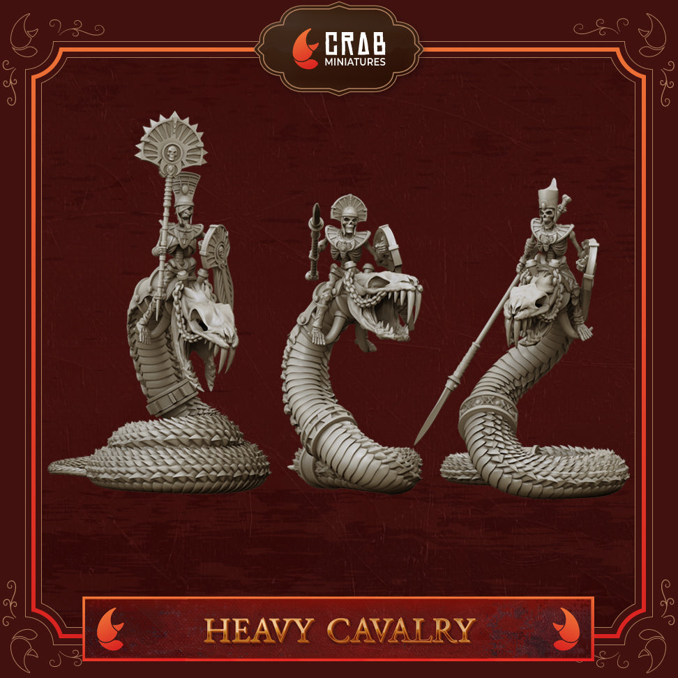 Skeleton Heavy Cavalry by Crab Miniatures