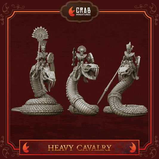 Skeleton Heavy Cavalry by Crab Miniatures