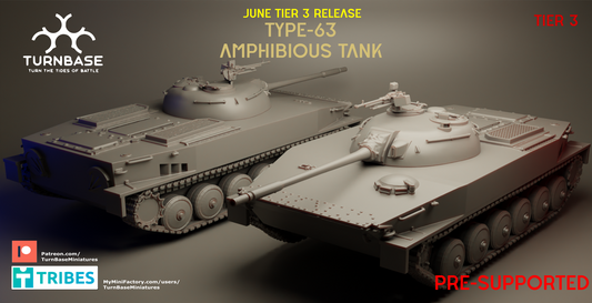Wargames - Vietnamese Type 63 Amphibious tank by TurnBase Miniatures