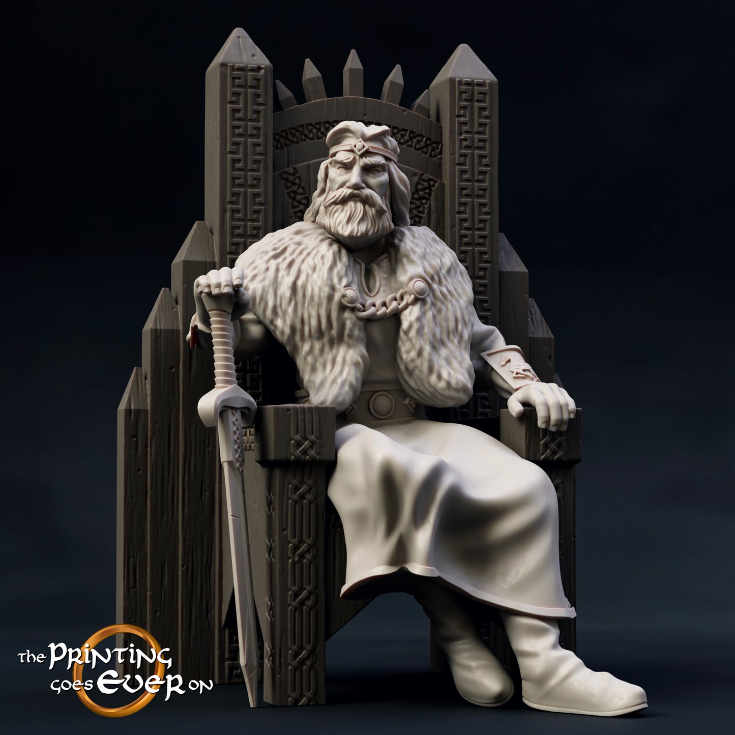 King Teobald on Throne by The Printing Goes Ever On