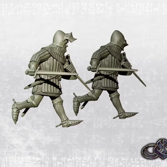 « Fernán Pérez de Andrade à pied - XIVe siècle » par Ezipion miniatures