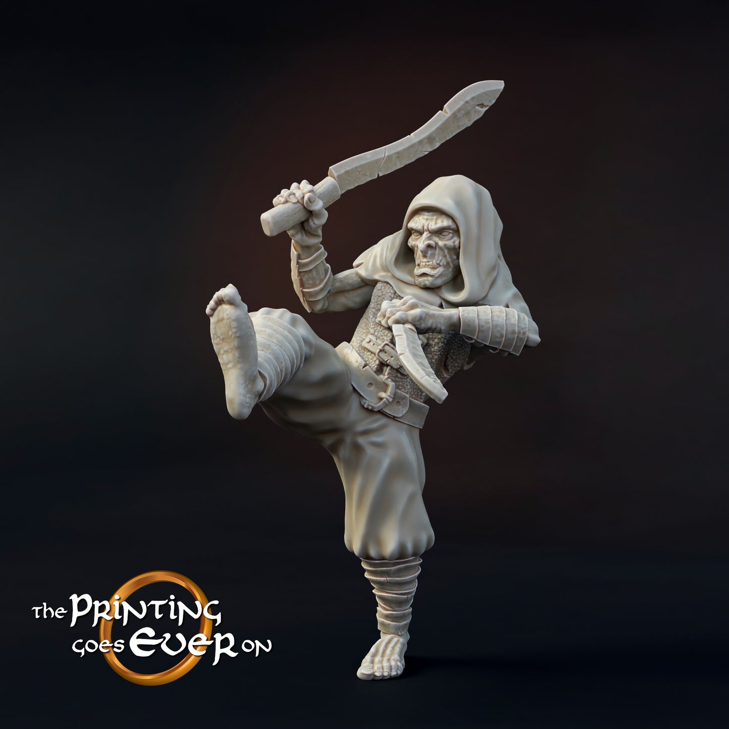 Orc Dual Wielder of Torr Mislar by The Printing Goes Ever On