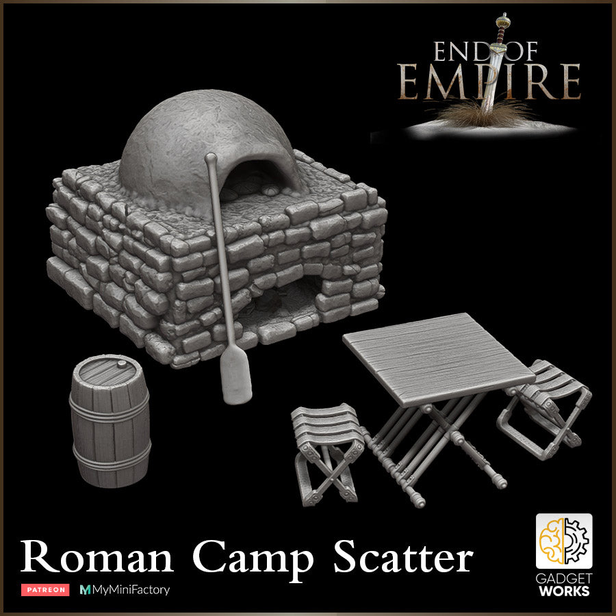 Roman Bread Oven and Table Set Gadgetworks Miniatures