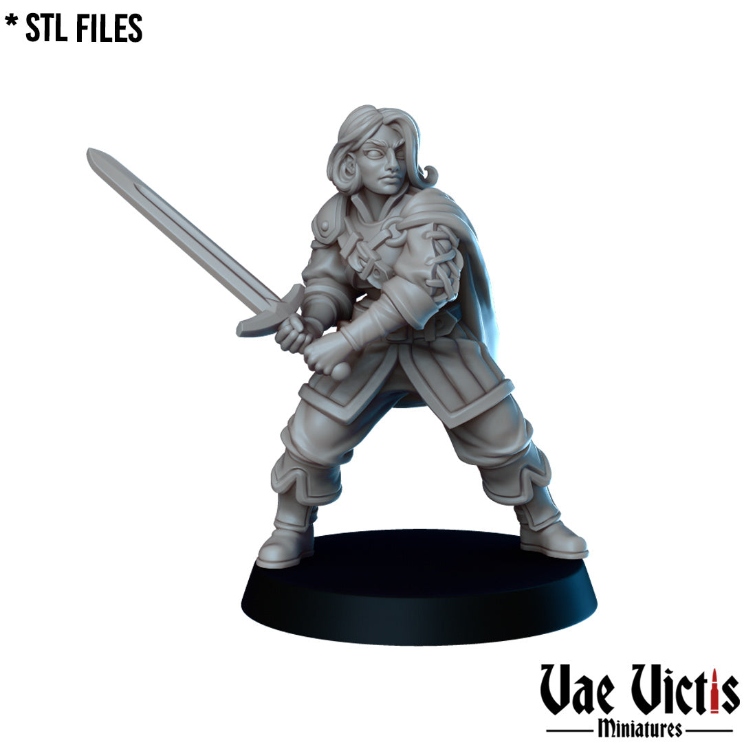 Human Fighter Lady by Vae Victis Miniatures