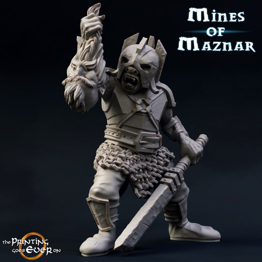 Goblin Chieftain of the Mines of Maznar by The Printing Goes Ever On